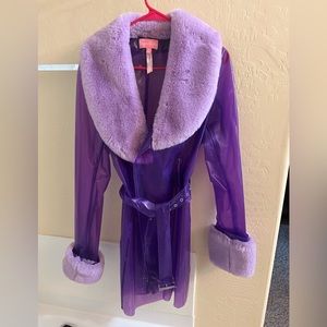 Purple trench coat